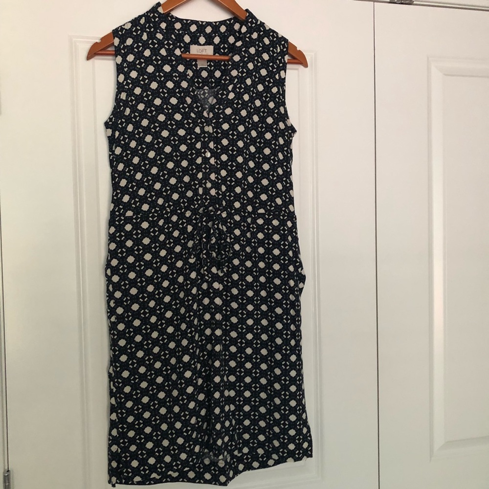 LOFT Tie Waist Dress with Pockets! size XS